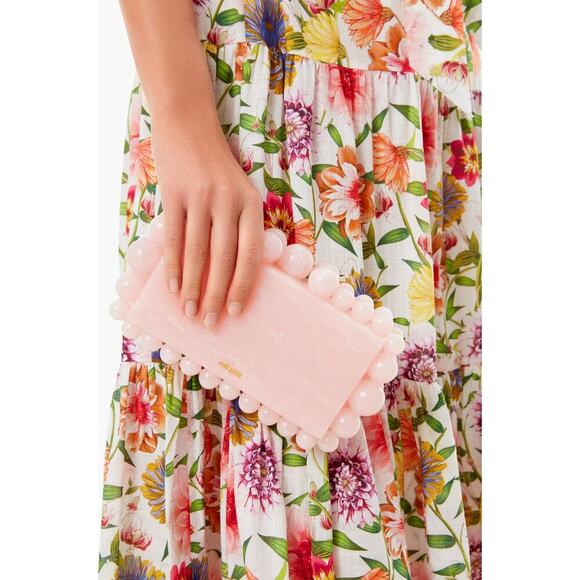 BORGO DE NOR Petra One Shoulder Ruffle Midi Linen Floral Dress Tuckernuck Small - Picture 14 of 15